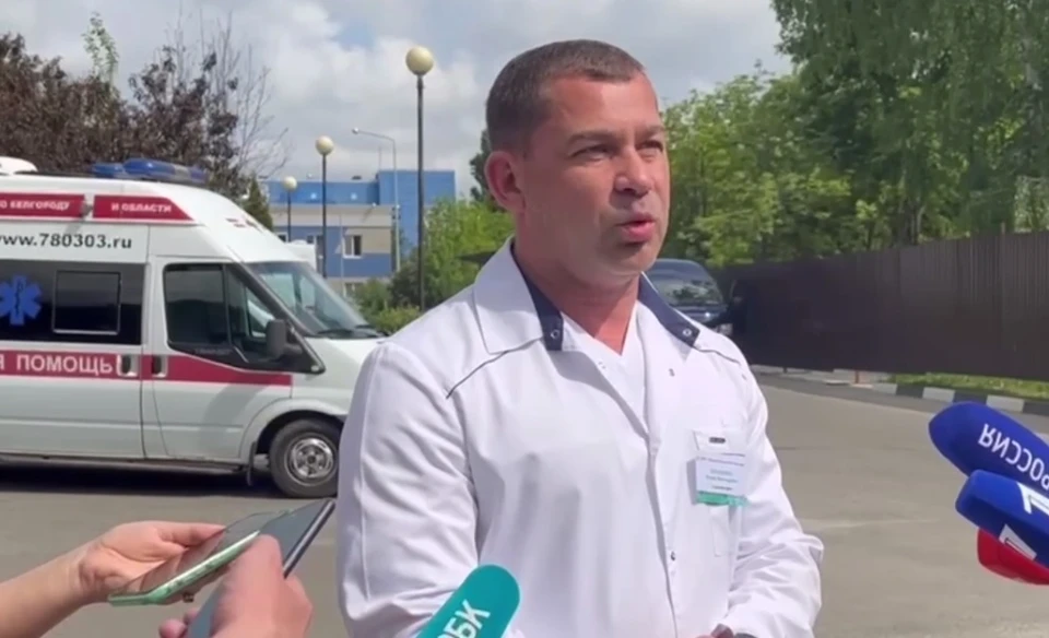 Роман Проценко сообщил, что госпитализированные пострадавшие получили огнестрельные минно-взрывные и пулевые ранения. Скриншот видео телеграм-канала регионального правительства.