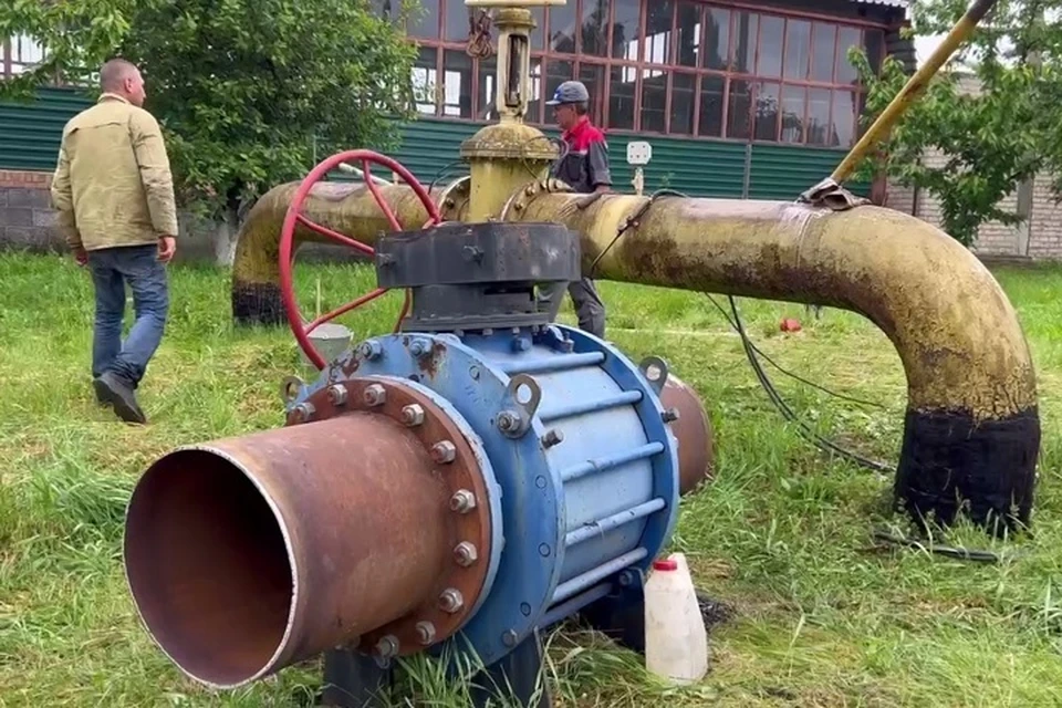 Газовики заменили оборудование на газораспределительной станции в Луганске. Фото - скрин из видео правительства ЛНР