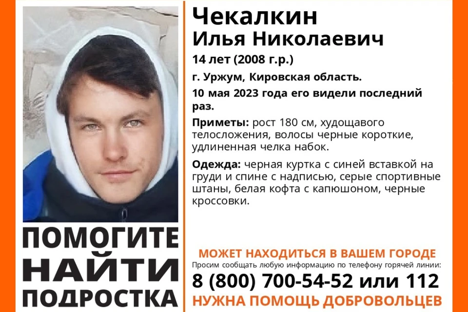 Местонахождение подростка неизвестно уже больше двух недель. Фото: vk.com/lizaalert_kirov