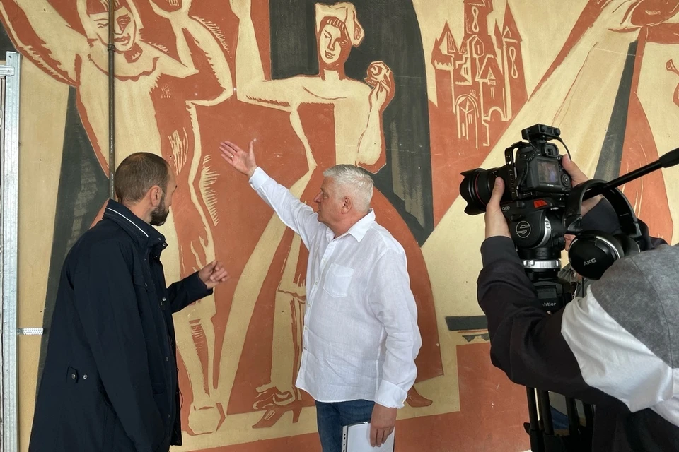 В Липецке отреставрируют фреску сграффито, найденную в театре во время ремонта