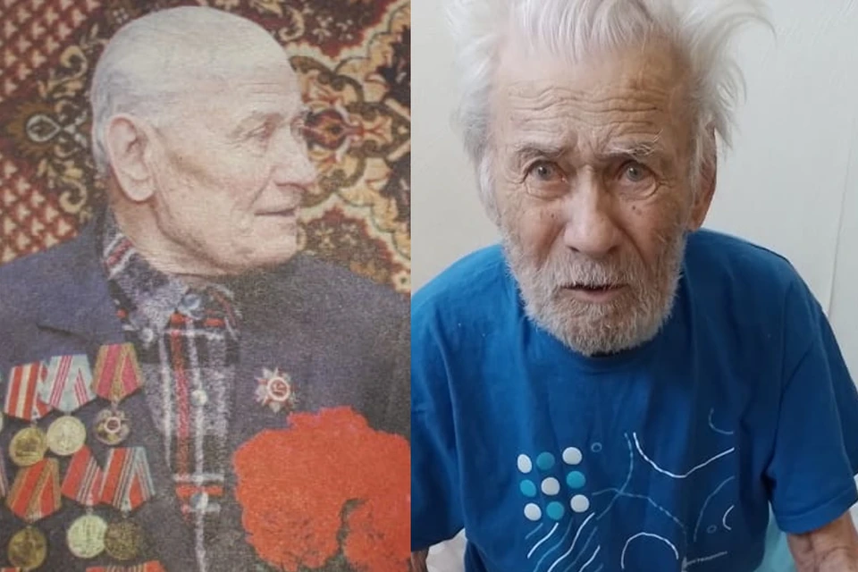 98-летний ветеран (слева) сильно потерял здоровье после двух месяцев в частном пансионате (справа). Фото: Предоставлено дочерью потерпевшего