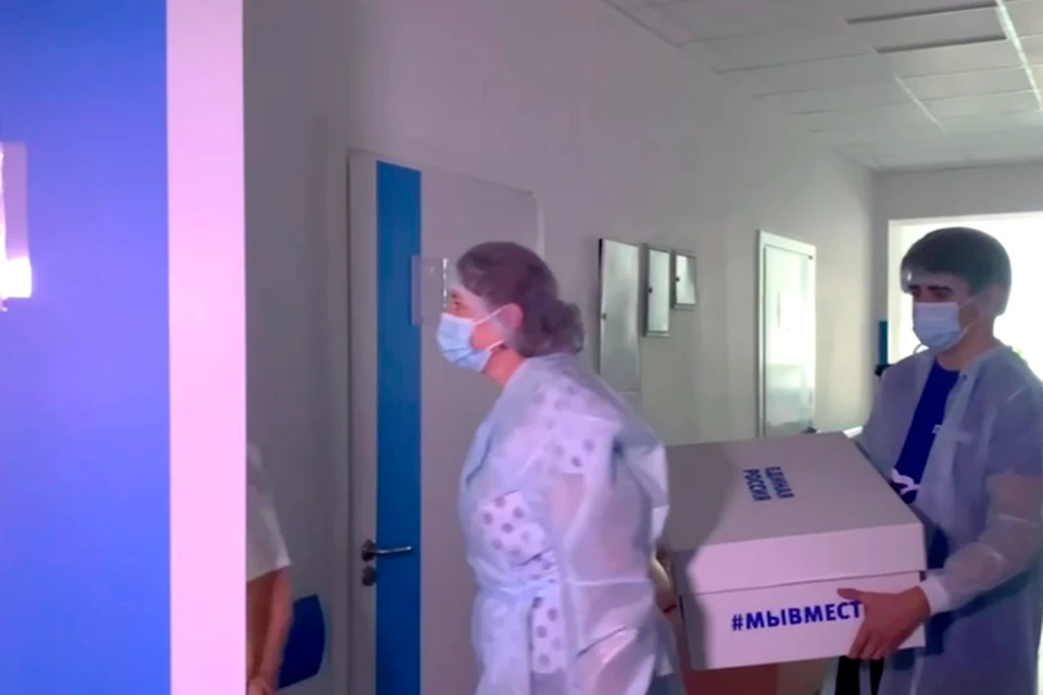 Мелитопольские роженицы получили гуманитарную помощь. ФОТО: телеграм-канал администрации Запорожской области