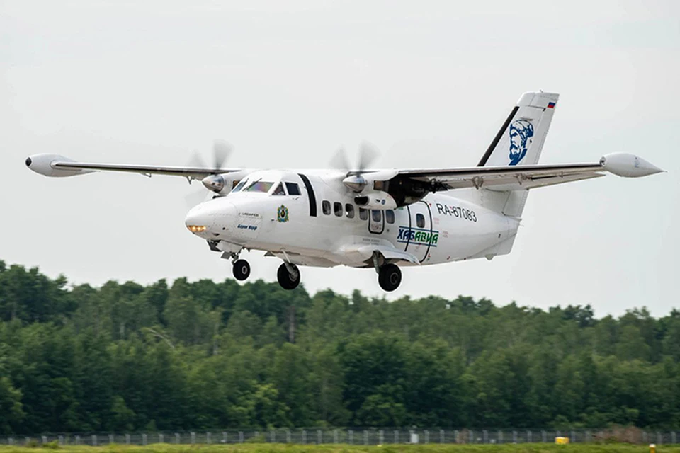 L-410 с 14 пассажирами на борту совершил вынужденную посадку в Комсомольске-на-Амуре Фото: авиакомпания «ХабАвиа»