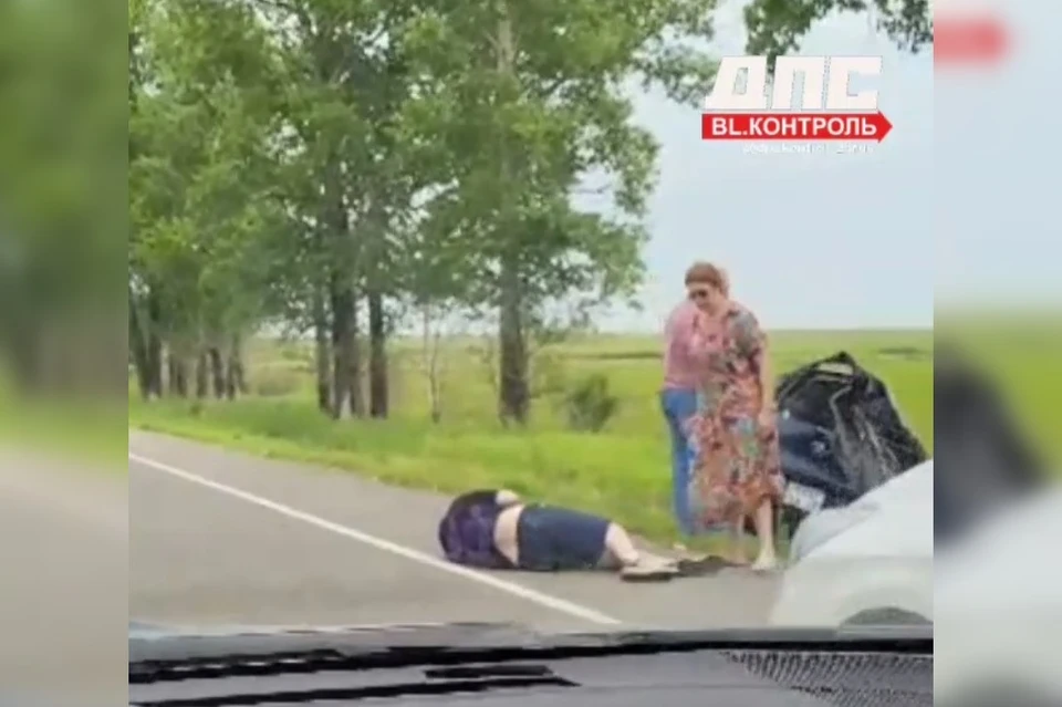 Кадры с места аварии.