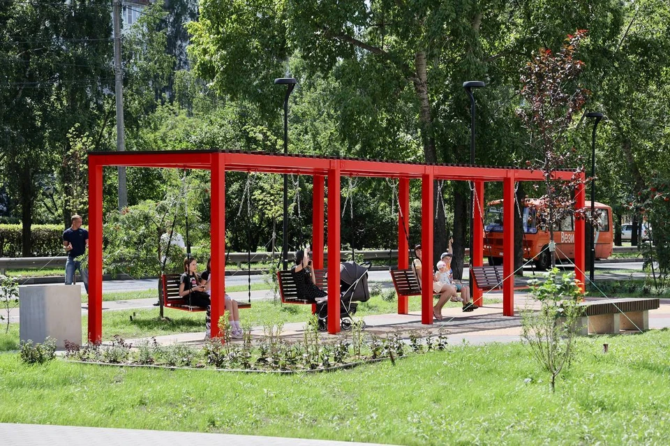 Сквер на Кораблестроителей обновили в Нижнем Новгороде. Фото Тг-канал Юрия Шалабаева.