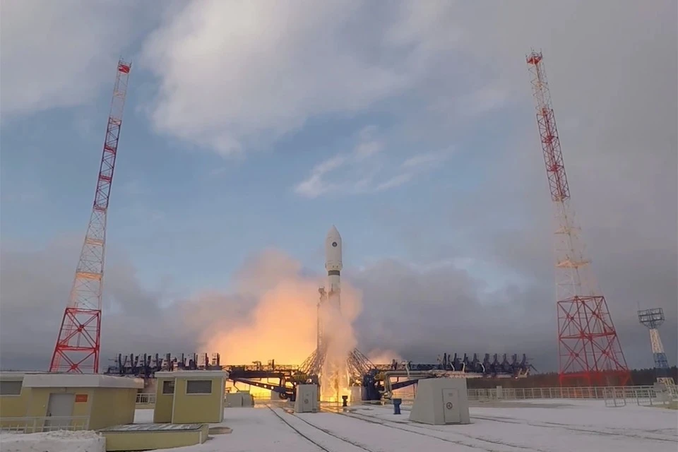 Россия запустила ракету «Союз-2.1 б» с космодрома Плесецк Фото: пресс-служба Минобороны РФ