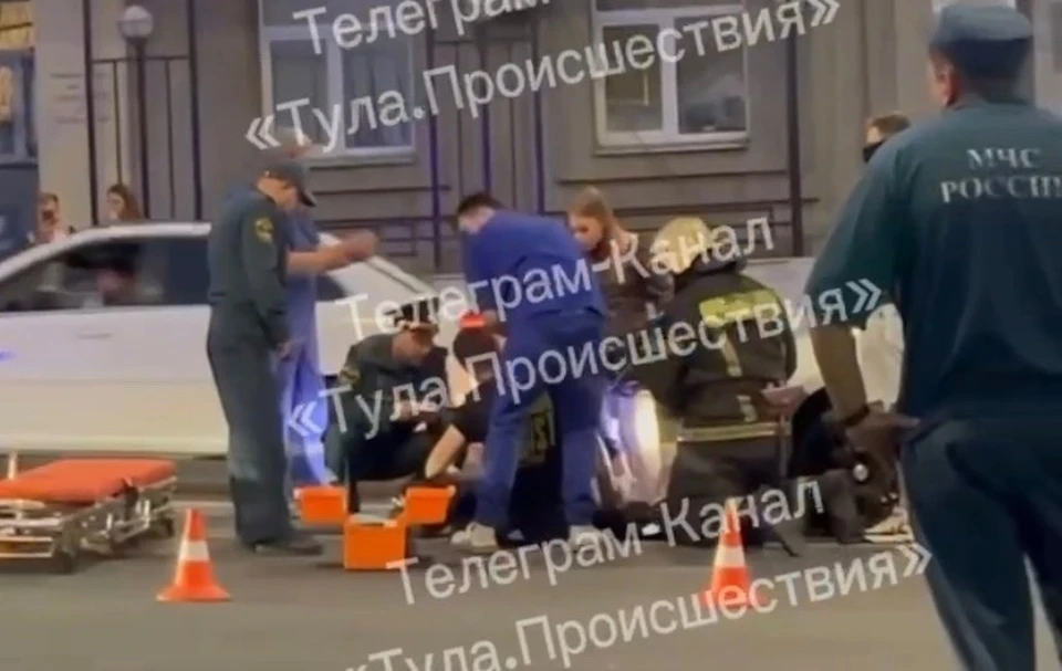 В ДТП с мотоциклом на проспекте Ленина в Туле пострадали два человека