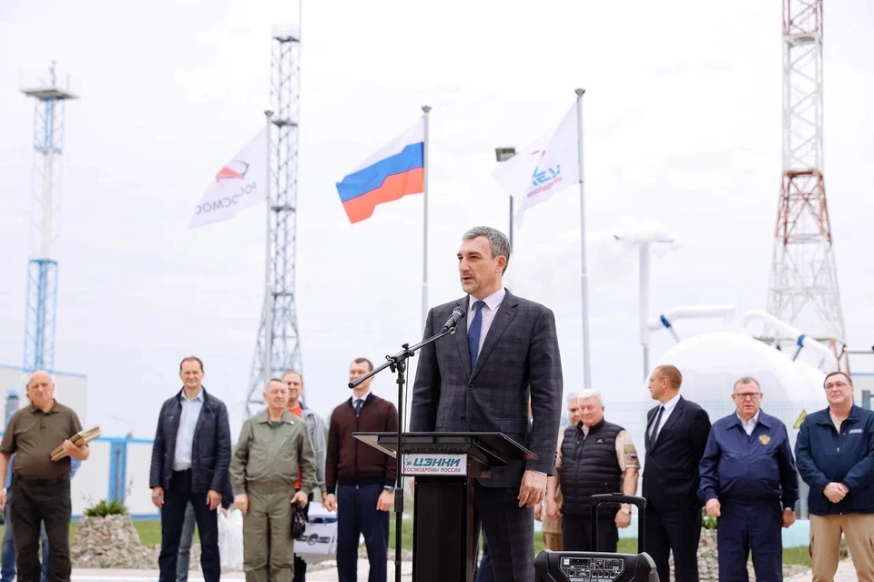 Губернатор Василий Орлов на запуске станции «Луна-25». Фото: пресс-служба правительства Амурской области.