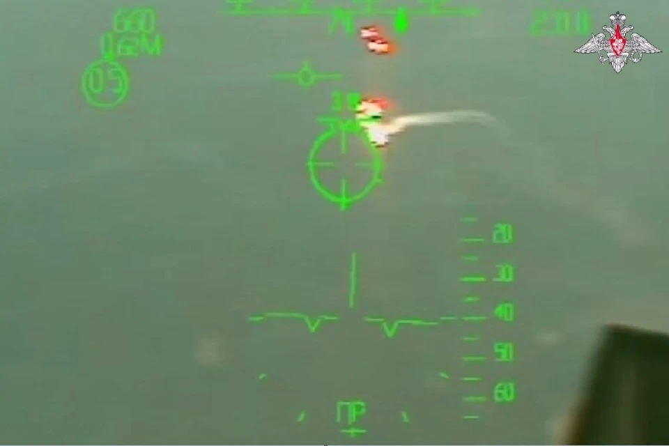 Видео уничтожения катера Willard Sea Force самолетом ВКС РФ показало Минобороны Фото: стоп-кадр из видео