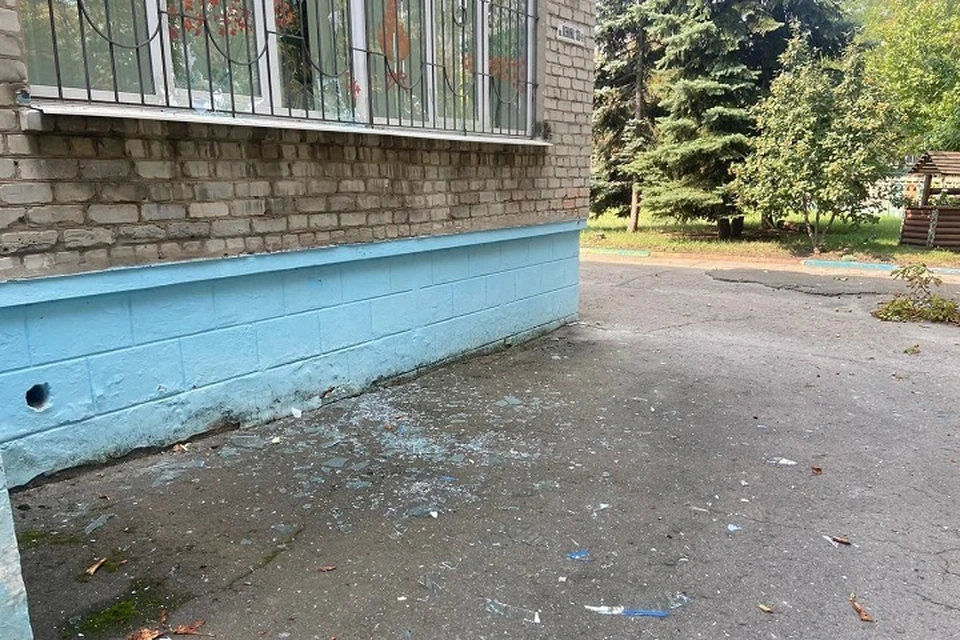 Последствия обстрела центра Горловки. Фото: ТГ/Приходько РИК
