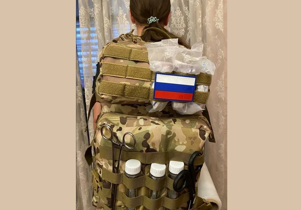 Рюкзак передали военным медикам на передовую в Запорожской области. Фото: Из личного архива героини публикации