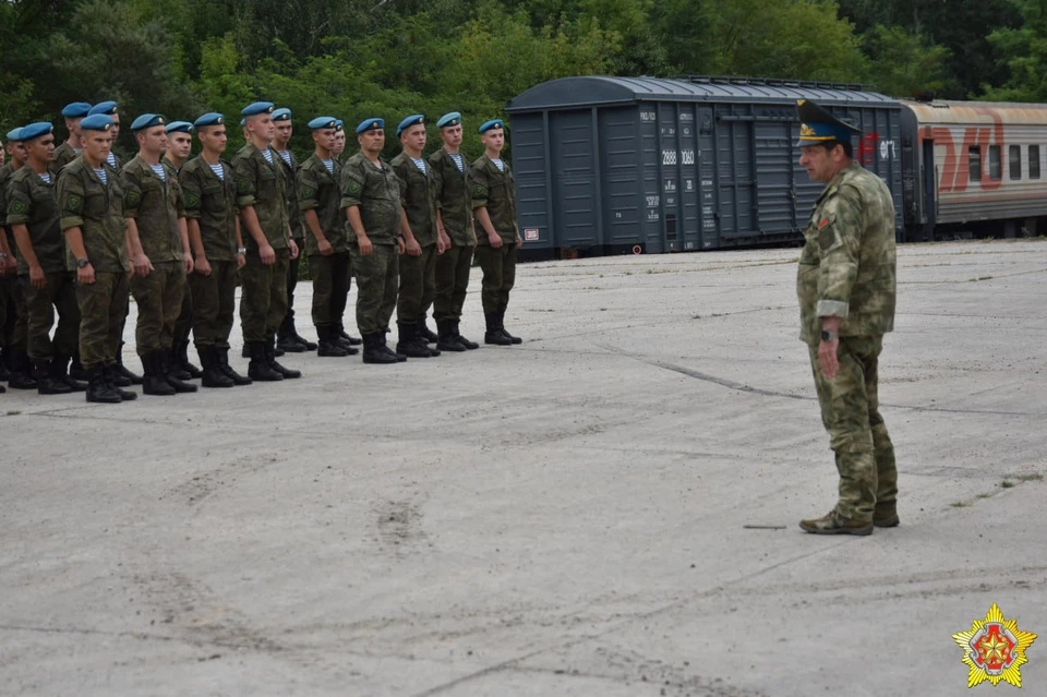 В Минобороны сказали, что воинский контингент России приехал в Брест. Фото: телеграм-канал Министерства обороны/Дмитрий Белецкий, 38-я одшбр