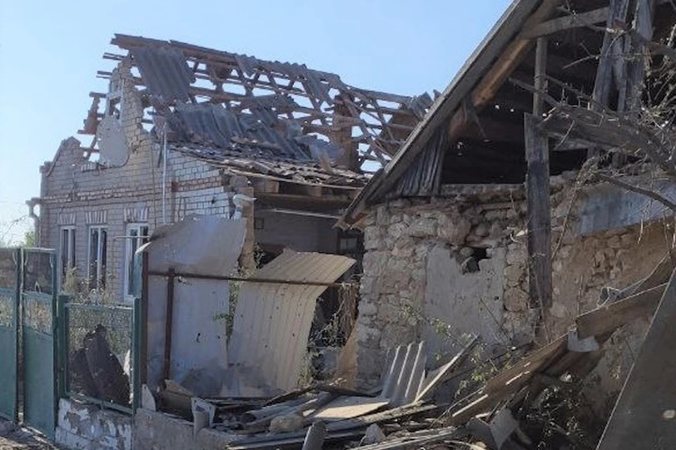 В Днепрянах уже разрушены десятки домов Фото: Новокаховская администрация