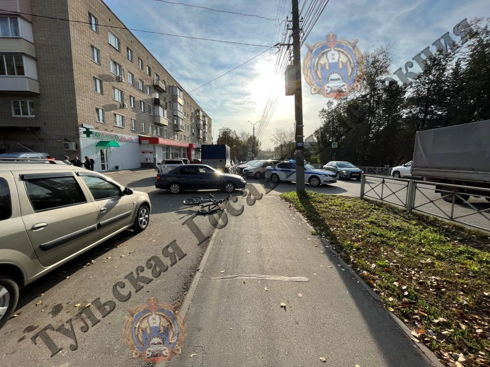 В Туле на Одоевском шоссе автомобиль Kia сбил 41-летнего велосипедиста