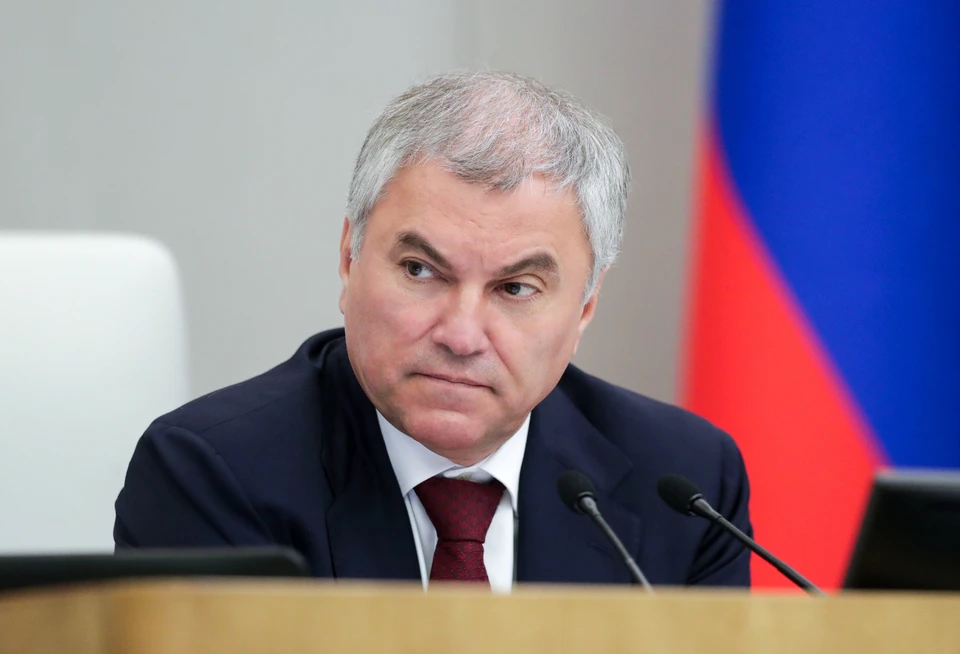 Спикер Госдумы РФ Вячеслав Володин. Фото: Пресс-служба Госдумы РФ/ТАСС.