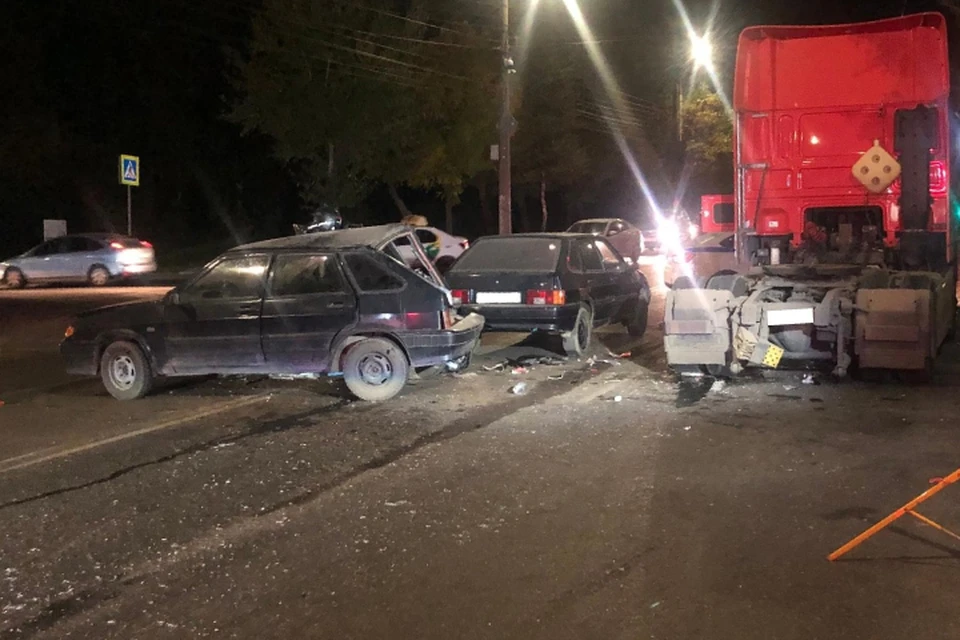 Авария произошла на улице Ломоносова. Фото: ГИБДД Кировской области