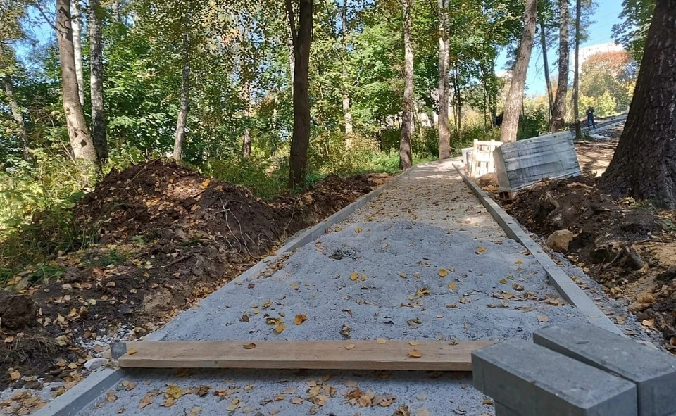 В Рогожинском парке Тулы продолжается благоустройство нижней части