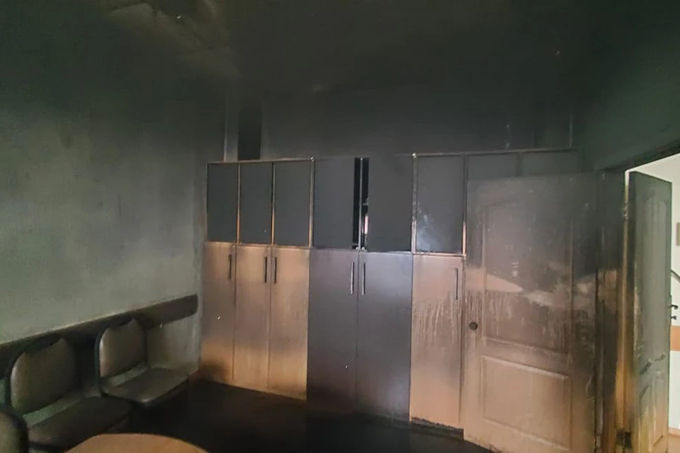 Пожар случился в кабинете бухгалтерии.