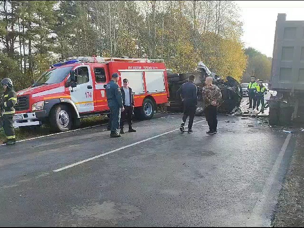 Буханки на дороге, водитель в больнице: под Богородском хлебовоз протаранил  стоявший на обочине грузовик - KP.RU