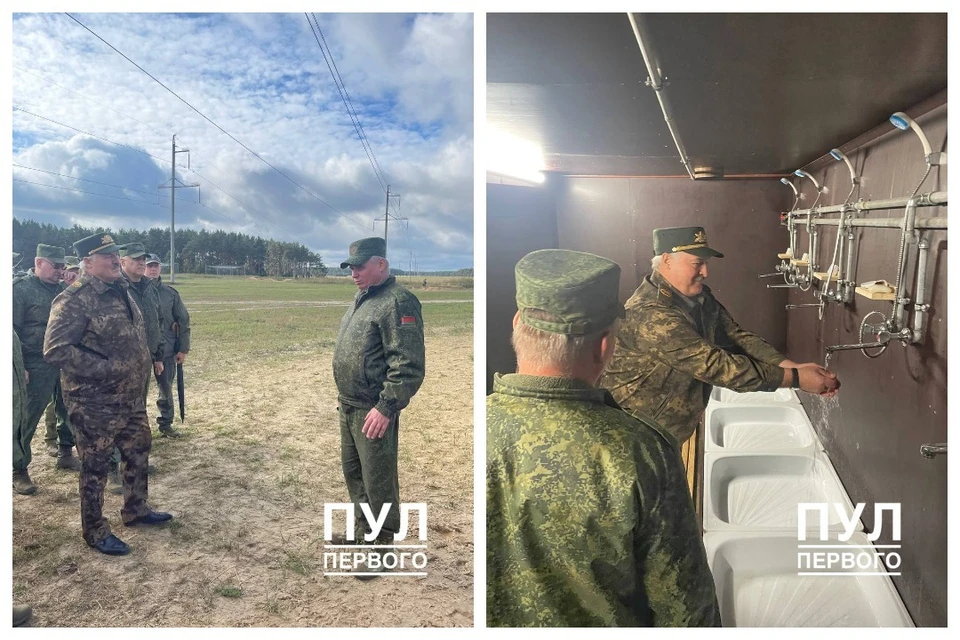 Главнокомандующий Александр Лукашенко поинтересовался, как живет и где обучается пехота. Фото: телеграм-канал "Пул Первого"