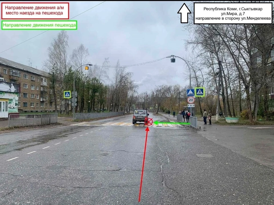 В Сыктывкаре водитель «Нивы» сбил пенсионерку на зебре