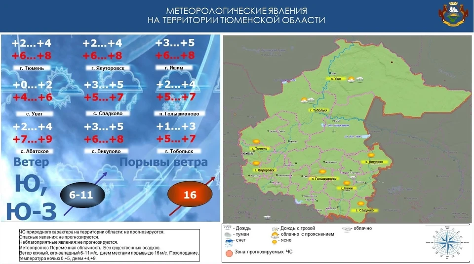 Карта похолодания в россии