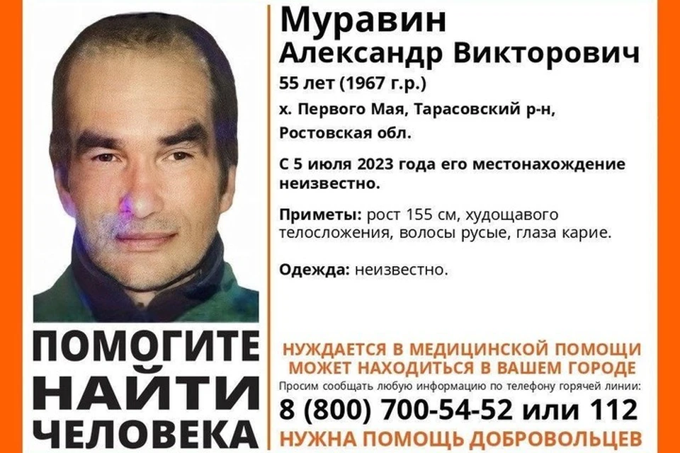 В Тарасовском районе пропал 55-летний мужчина. Фото: ЛизаАлерт