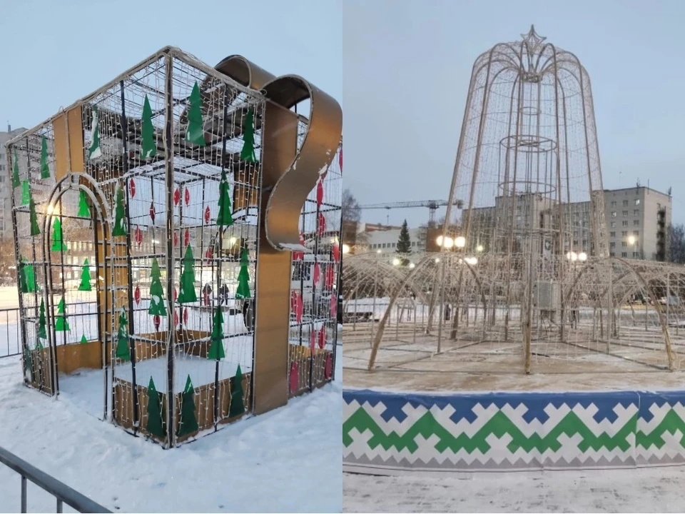 В ближайшие дни начнётся монтаж «Ёлочного шара». Фото: мэрия Сыктывкара