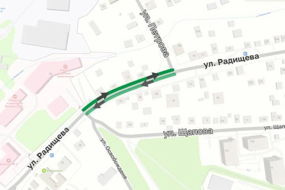Движение на участке улицы Радищева в Иркутске будет двусторонним