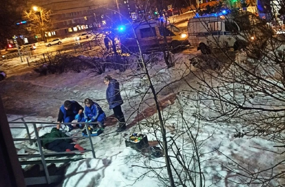В Петербурге глыба льда свалилась на мужчину. Фото: vk.com/spb_today_unreleased