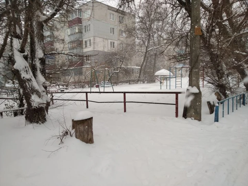 Снежная погода помогла соорудить горки