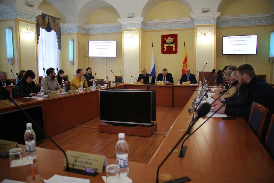 На заседании Думы Твери. Фото: ТГД