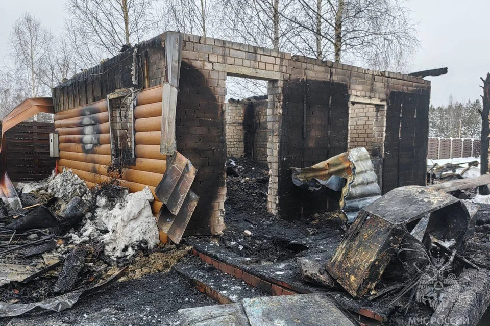 На пожаре в деревне Нечаево погибли трое детей.