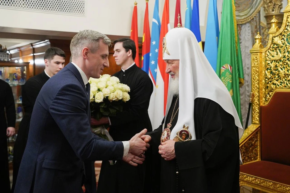 Губернатор Смоленской области поздравил Патриарха Кирилла с годовщиной интронизации Фото: Василий Анохин ВК.