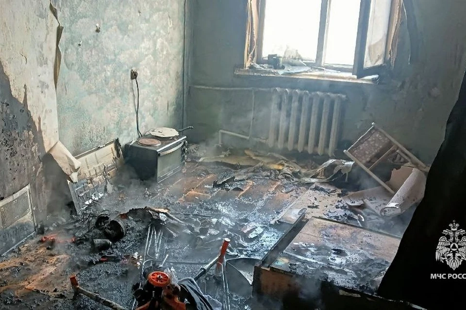Четырехлетние девочки устроили пожар в квартире. Фото: ГУ МЧС России по Красноярскому краю