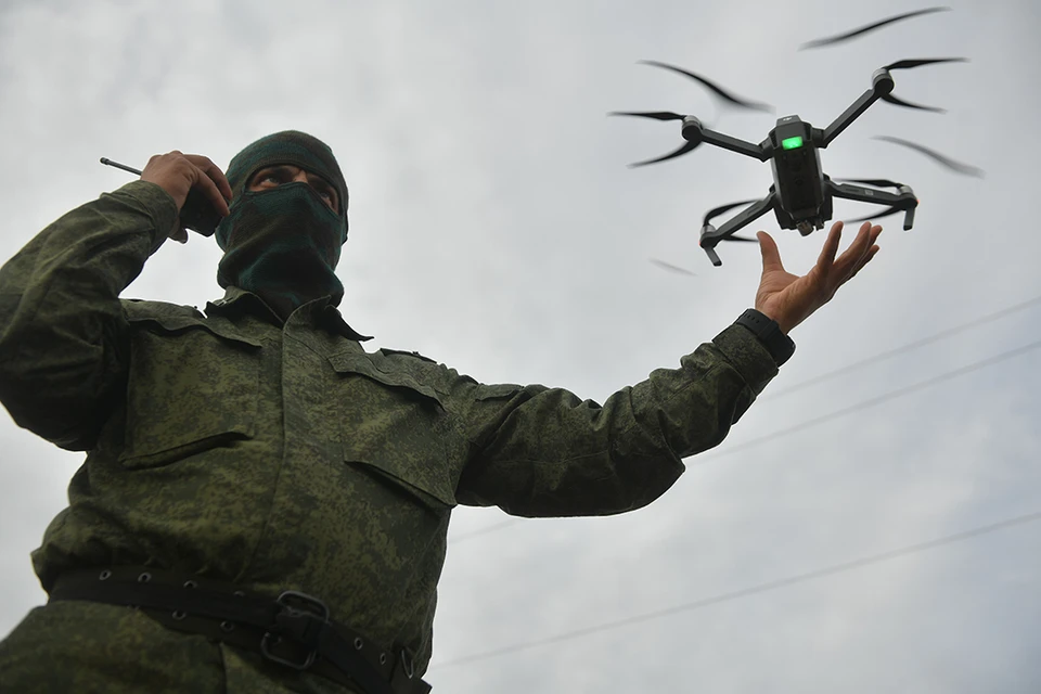 Российский БПЛА сбил украинский дрон "Баба-Яга". Фото носит иллюстративный характер.