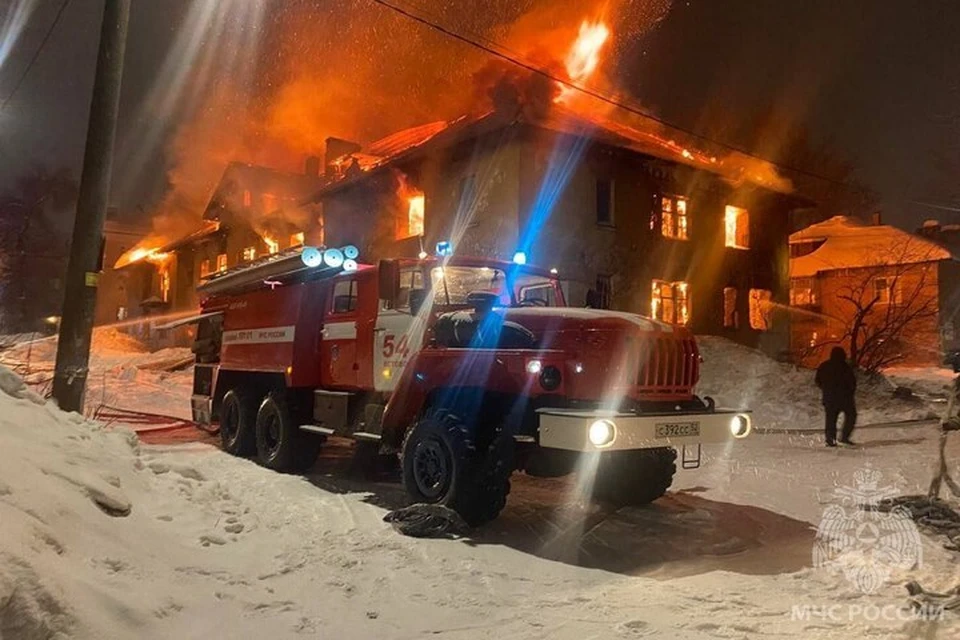 Пожар произошёл в Кстово в ночь с 12 на 13 февраля.