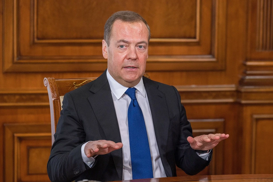 Зампред Совета безопасности Дмитрий Медведев ответил на вопросы «Комсомольской правды» Екатерина Штукина/POOL/ТАСС