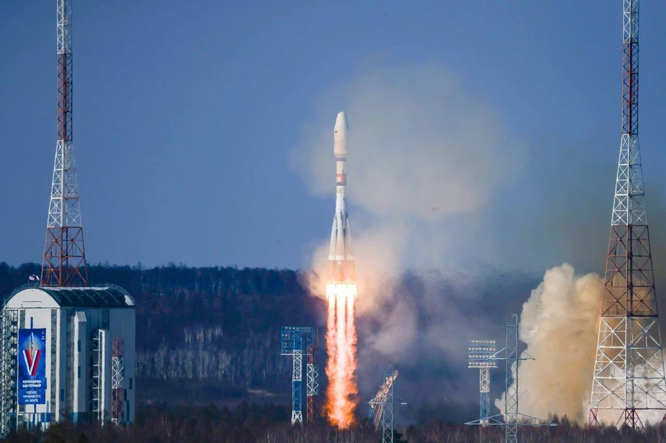 Момент старта "Союза-2.1 б" с космодрома "Восточный" 29 февраля 2024 года. Фото: ГК "Роскосмос"