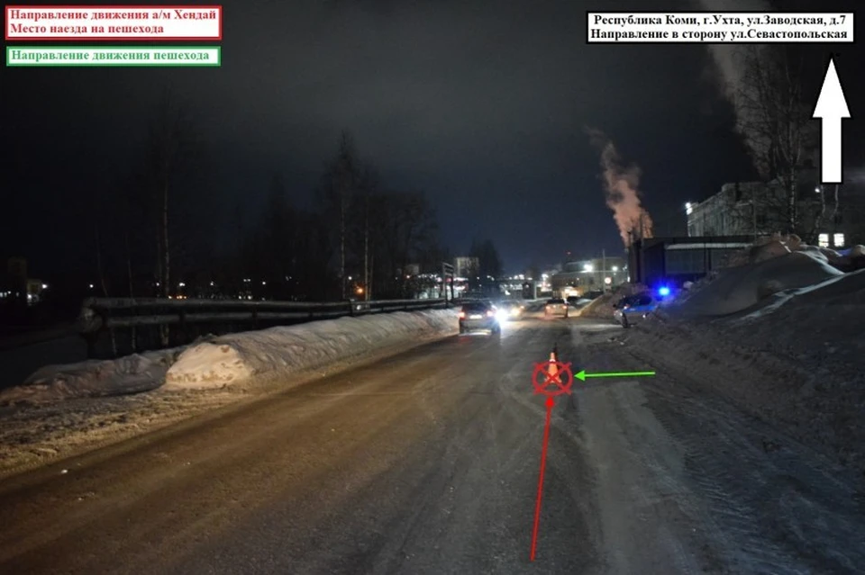 В Ухте пешеход попал под колеса иномарки.