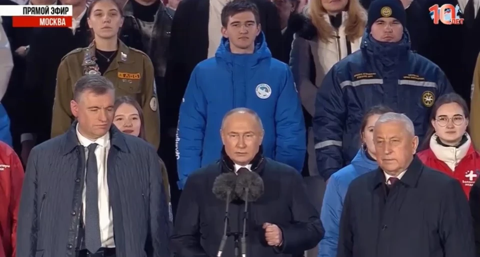 Владимир Путин поздравил с Днем воссоединения Крыма и Севастополя С Россией. Фото: кадр видео Крым 24