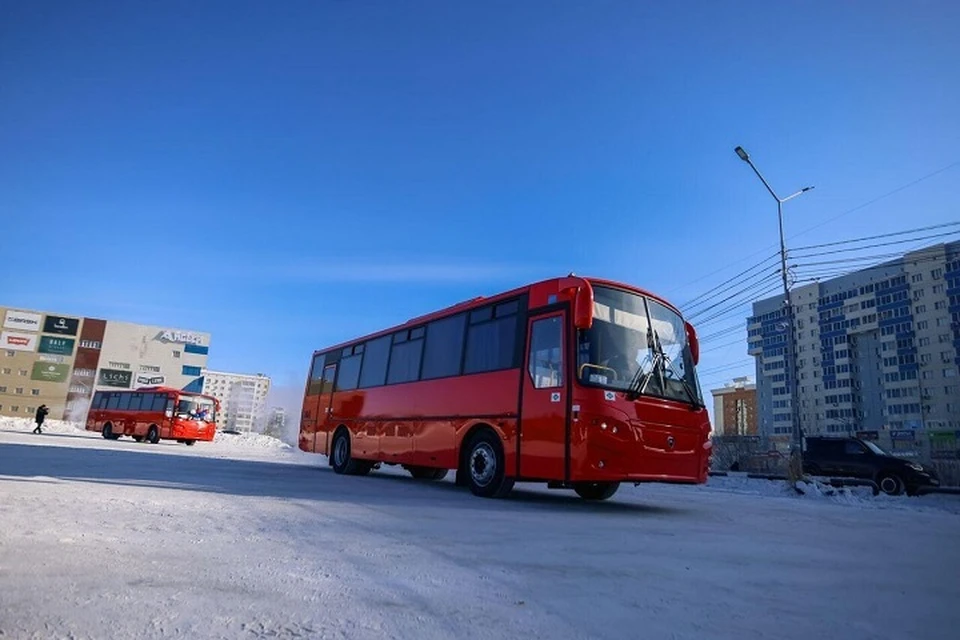 В Якутск завезли партию новых экологичных автобусов Фото: Андрей Сорокин