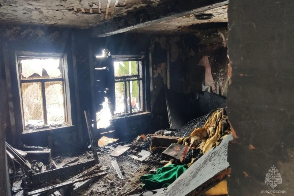 Возгорание в доме увидели соседи. Фото: МЧС Удмуртии
