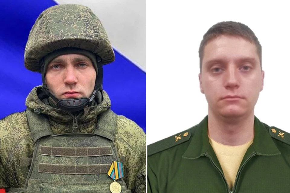 Гвардии рядовой Даниил Логвинов и рядовой Даниил Поляков
