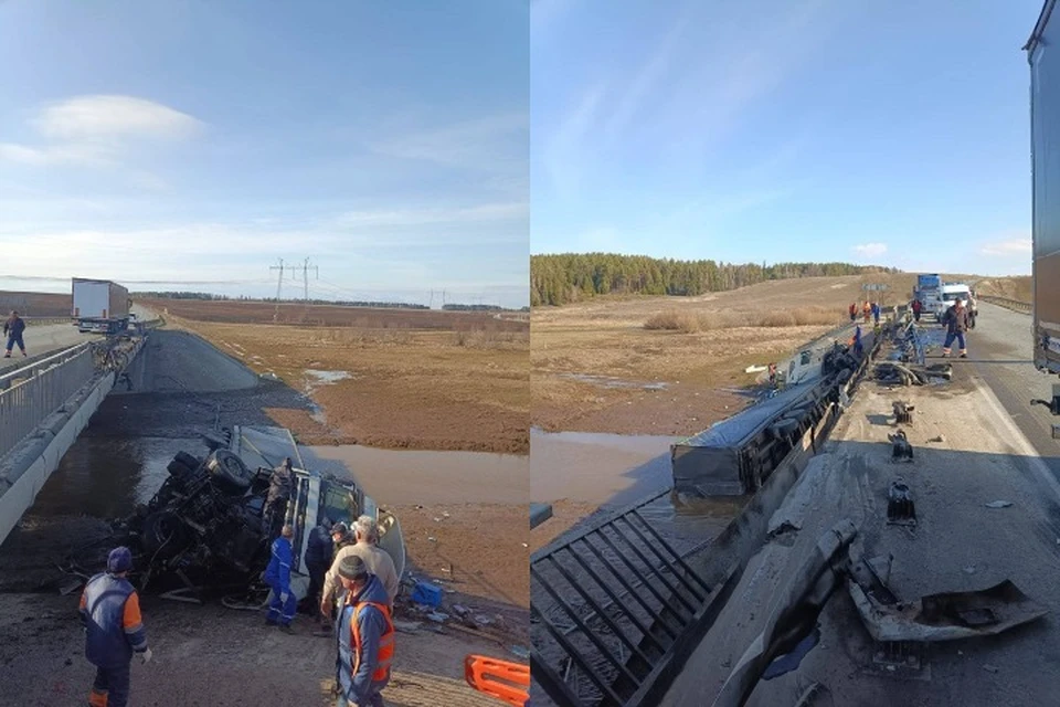 Водитель грузовика получил травмы. Фото: https://t.me/zloyizhevchanin