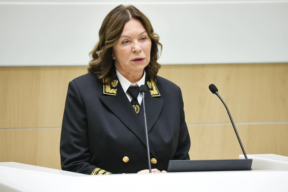 Ирина Подносова на пленарном заседании Совета Федерации. Фото: Михаил Терещенко/ТАСС