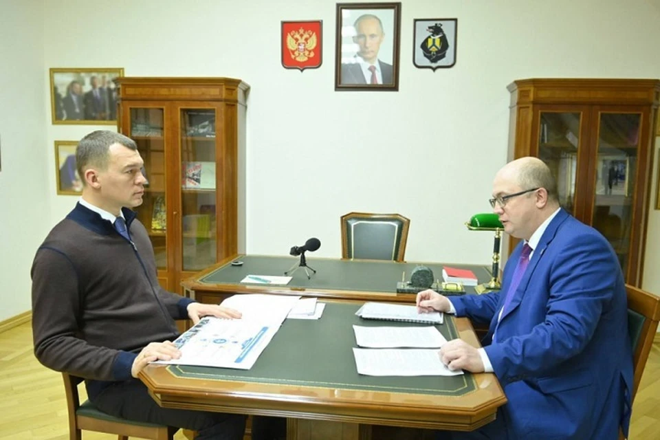 Встреча Михаила Дегтярева с главой Комсомольского района