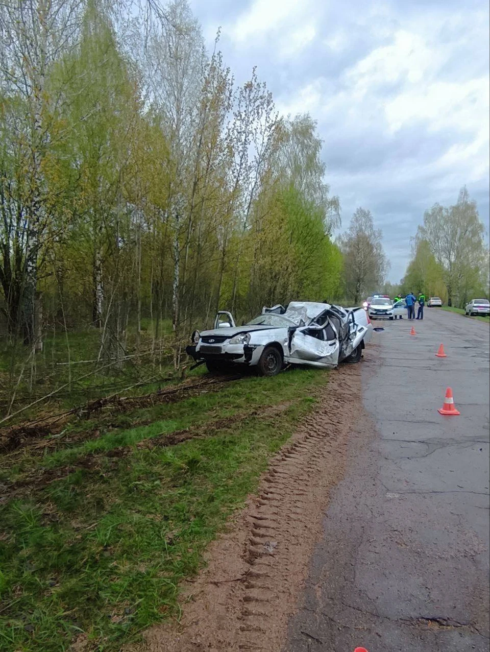 Врезался в дерево: смолянин погиб в страшном ДТП Фото: Гоставтоинспеция Смоленской области