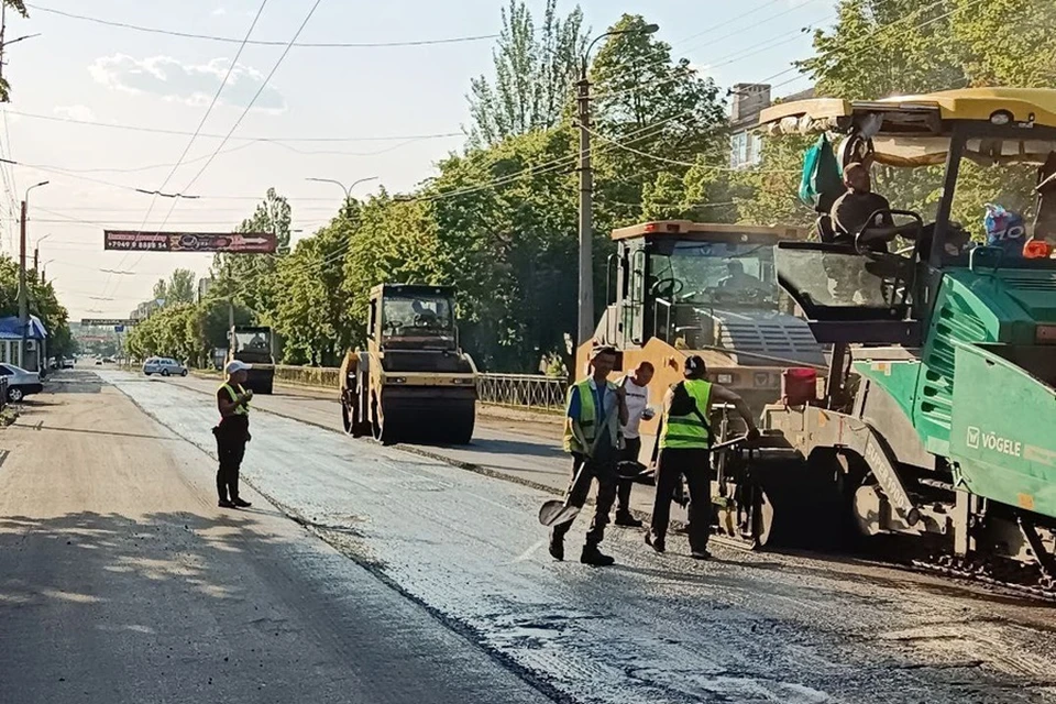 В 2024 году в Горловке специалисты восстановят 6,7 километров дорожного покрытия. Фото: Минтранс ДНР