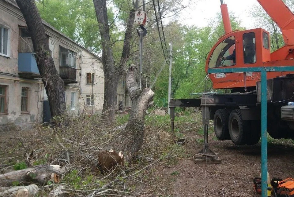 Ульяновские спасатели убрали с крыши дома на Лихачева рухнувшее дерево | ФОТО: администрация Ульяновска